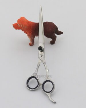 Professional Pet Grooming Scissors with Adorable Dog Figurine