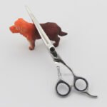 Professional Pet Grooming Scissors with Adorable Dog Figurine