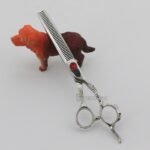 Precision Grooming Shears with Elegant Red Detail