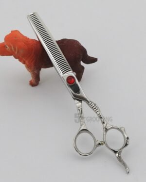 Precision Grooming Shears with Elegant Red Detail