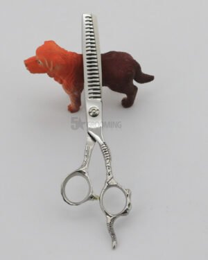 Deluxe Silver Texturizing Scissors for Precision Pet Grooming