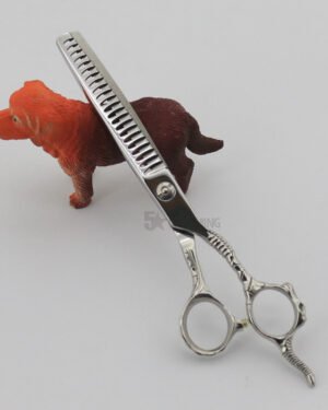 Deluxe Silver Texturizing Scissors for Precision Pet Grooming