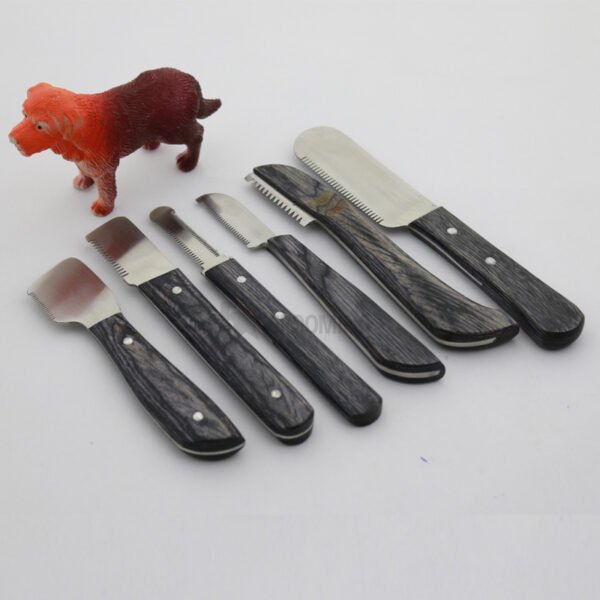 Ergonomic Dog Stripping Knife Set with Variety of Blades