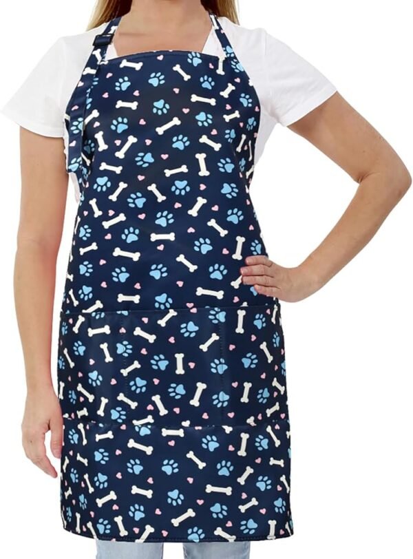Paw and Bone Patterned Apron