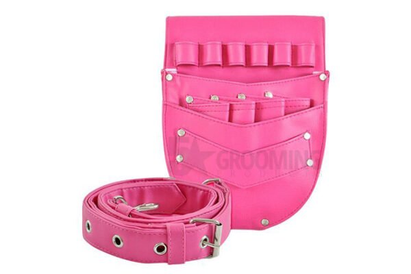 Vibrant Pink Professional Grooming Tools Holster with Belt