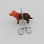 “5X Grooming Precision Scissors with Decorative Dog Figure”